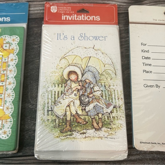 Vintage Sealed Hallmark & American Greeting Bridal Shower Invitations Set of 3 - Picture 4 of 7